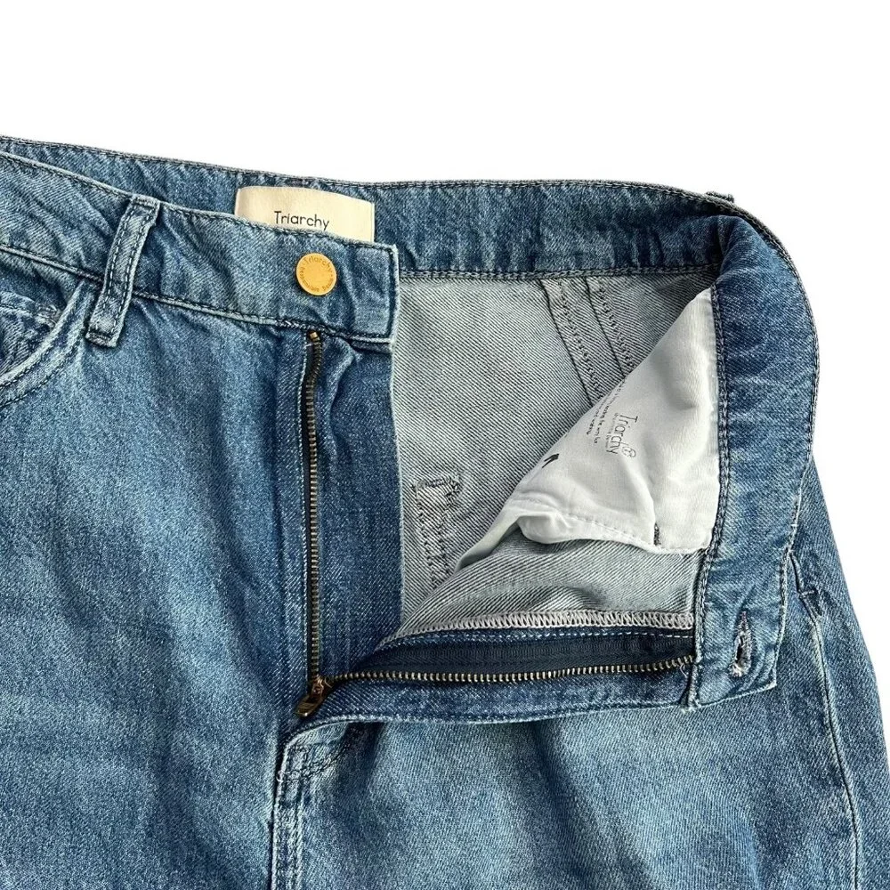 Triarchy x Anthroplogie Ms Onassis High Rise Wide Leg Jeans Size 30 Western Boho - Picture 5 of 12